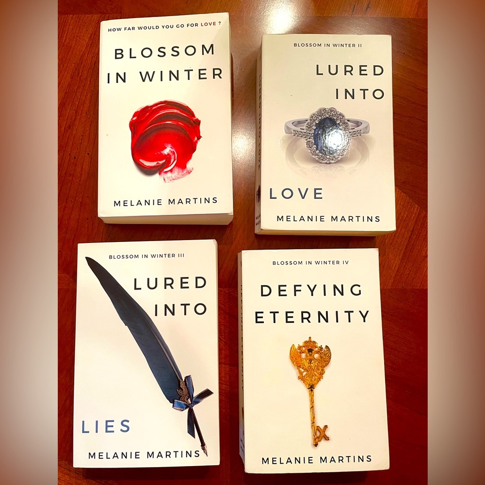 Set of 4 Romantic Thriller Melanie Martins Books/Mature Audience.